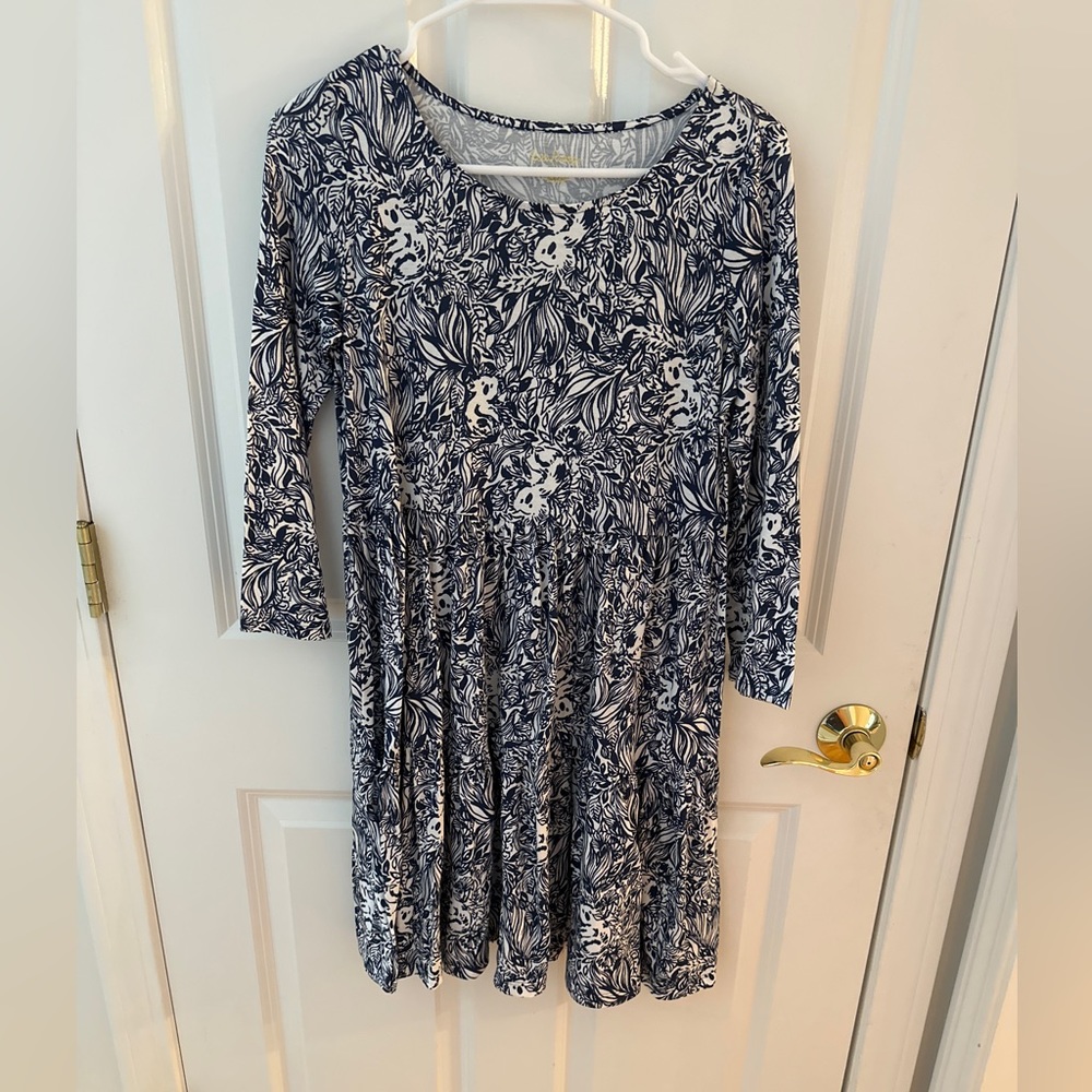 Lilly Pulitzer 
Geanna dress High tide navy 
Xs